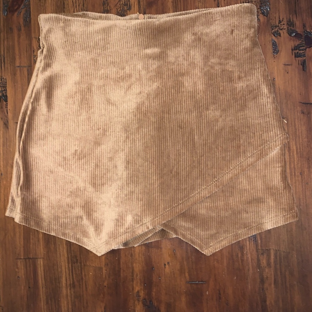Brown corduroy skort